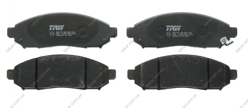 Тормозные колодки передние дисковые TRW GDB3404 (фото 1)