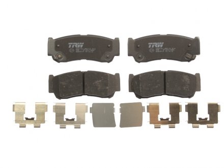 Тормозные колодки дисковые задние с звуковым предупреждением износа TRW GDB3419