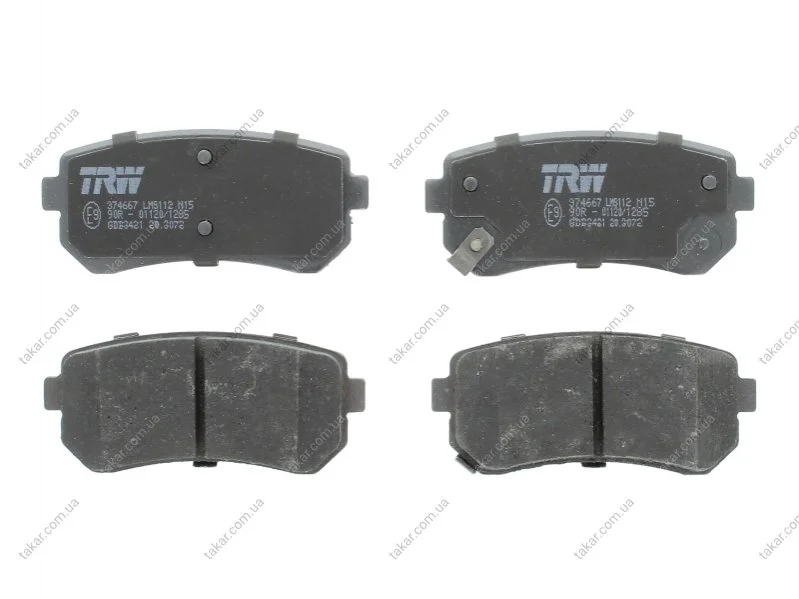 Тормозные колодки задние дисковые TRW GDB3421 (фото 1)