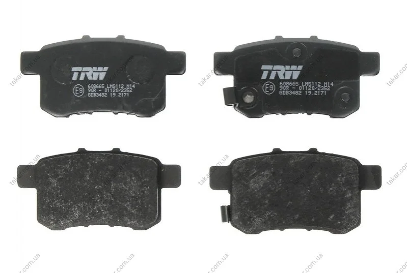 Тормозные колодки задние дисковые TRW GDB3482 (фото 1)