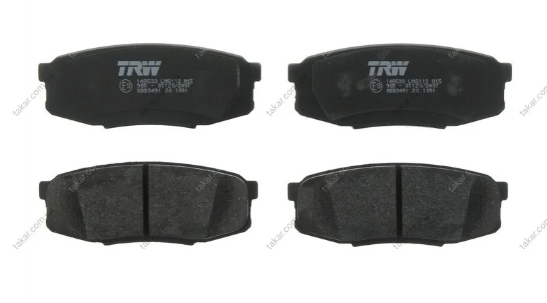Тормозные колодки задние дисковые TRW GDB3491 (фото 1)