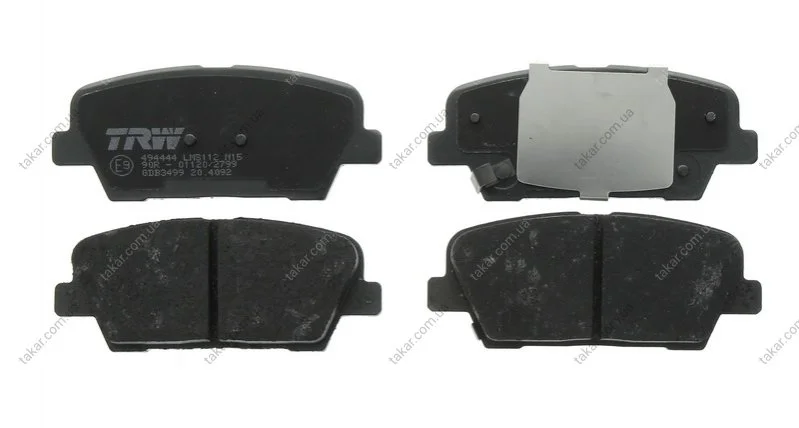 Тормозные колодки задние дисковые TRW GDB3499 (фото 1)