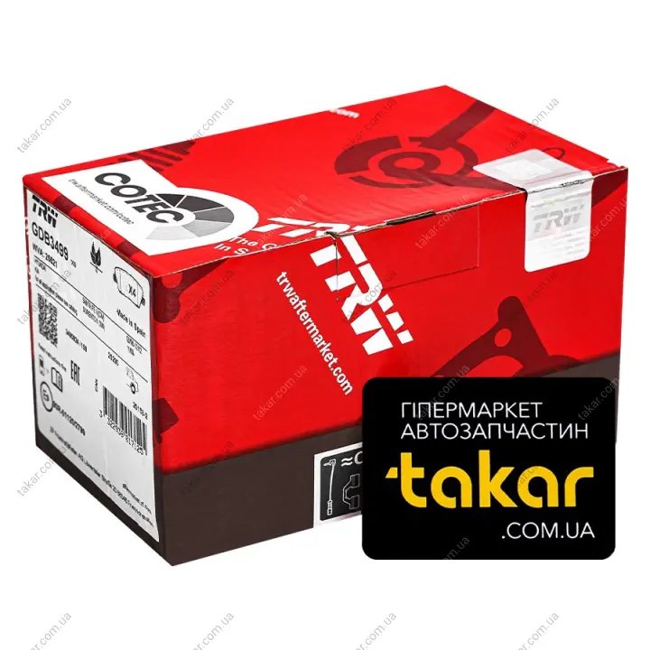 Тормозные колодки задние дисковые TRW GDB3499 (фото 1)