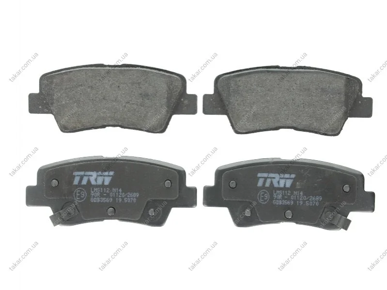 Гальмівні колодки дискові TRW GDB3569 (фото 1)