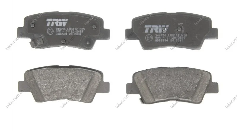 Гальмівні колодки задні дискові TRW GDB3594 (фото 1)