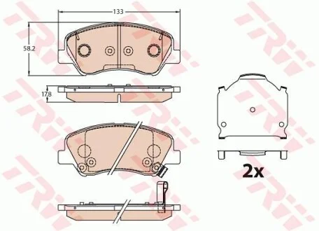 Гальмівні колодки дискові TRW GDB3630