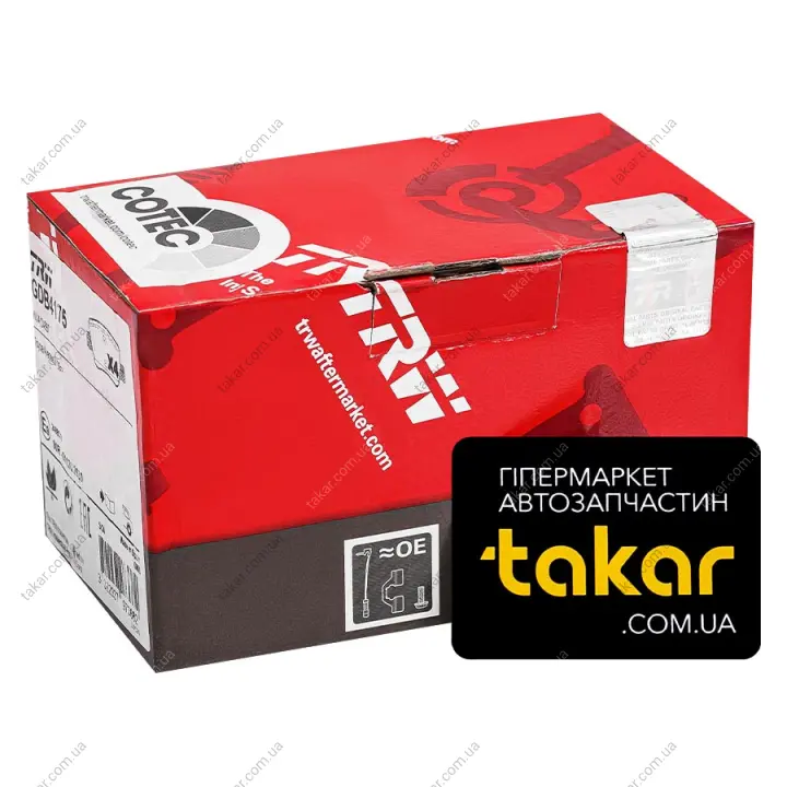 Тормозные колодки задние дисковые TRW GDB4175 (фото 1)
