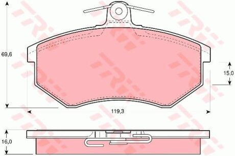 Колодка гальм. AUDI, VW передн. TRW GDB430