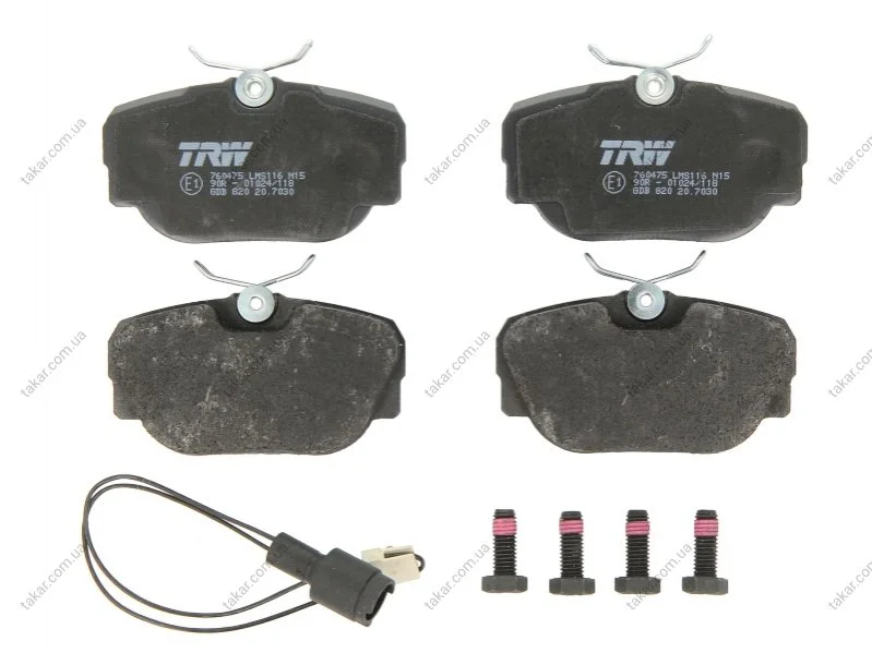 Тормозные колодки дисковые TRW GDB820 (фото 1)