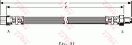 Шланг гальм. RENAULT передн. TRW PHA270