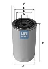 Масляний фільтр гвинт накручуваний UFI 23.189.00