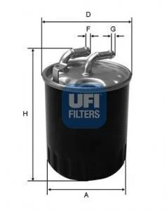 Паливний прямоточний фільтр дизель UFI 24.077.00