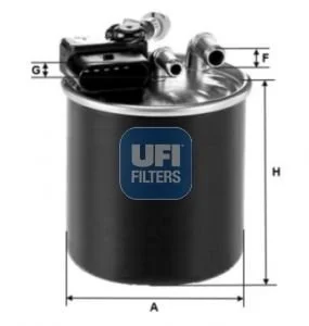 Топливный прямоточный фильтр дизель UFI 24.151.00