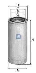 Топливный накручиваемый фильтр дизель UFI 24.319.01 (фото 1)