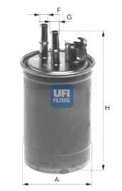 Топливный прямоточный фильтр дизель UFI 24.409.00