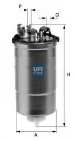 Топливный прямоточный фильтр дизель UFI 24.428.00