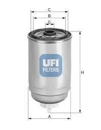 Топливный накручиваемый фильтр дизель UFI 24.444.00