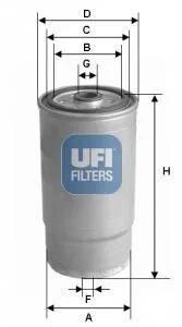 Паливний фільтр, що накручується, дизель UFI 24.460.00