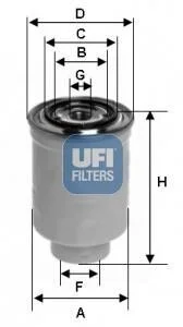 Топливный накручиваемый фильтр дизель UFI 24.465.00