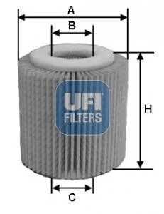 Масляный фильтр картридж патрон UFI 25.150.00
