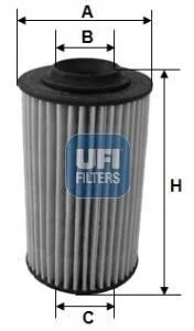 Масляний фільтр картридж патрон UFI 25.163.00