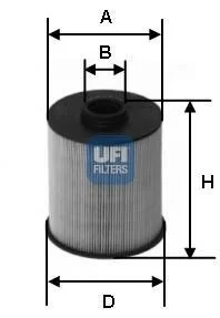 Топливный фильтр-патрон дизель UFI 26.006.00
