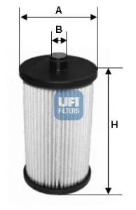 Паливний фільтр-патрон дизель UFI 26.012.00