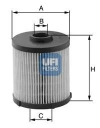 Паливний фільтр-патрон дизель UFI 26.020.00
