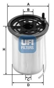 Топливный фильтр-патрон дизель UFI 26.079.00