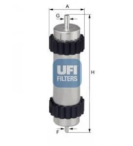 Паливний прямоточний фільтр дизель UFI 31.946.00