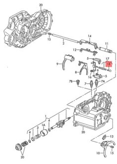 Напрямна пружина важеля VAG 02A311614