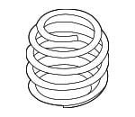Пружина подвески передняя винтовая VAG 1K0411105BG