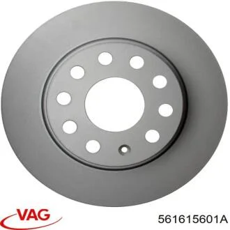 Торзмозной диск двухсторонний на задний мост полный(невентилируемый) 5 VAG 561615601A