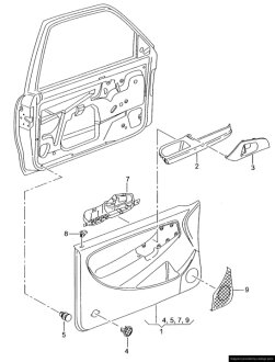 Накладка ручки дверной VAG 6K086717154H