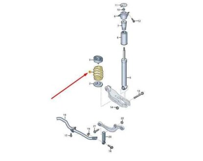 Пружина підвіски задня VAG 80A511115DF