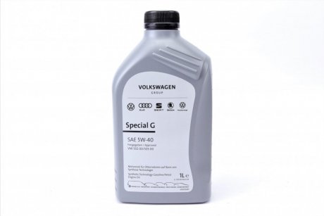 Моторное масло 1 л 5W40 Бензиновый, Дизельный Полусинтетическое VAG GS55502M2 (фото 1)