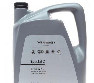 Моторное масло 5 л 5W40 Бензиновый, Дизельный Полусинтетическое VAG GS55502M4 (фото 1)