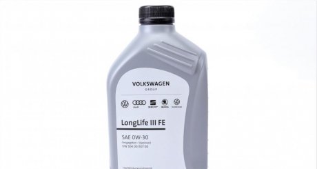 Моторное масло 1 л 0W30 Бензиновый, Дизельный Синтетическое VAG GS55545M2 (фото 1)