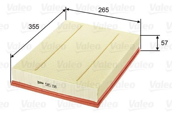 Воздушный фильтр Valeo 585198 (фото 1)