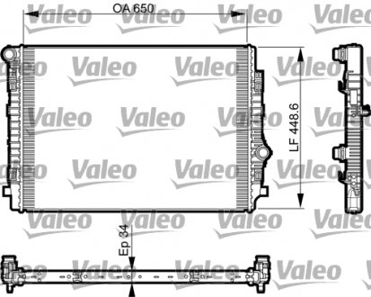 Радиатор системы охлаждения Audi A3/Q3/Seat Leon/ Valeo 735549