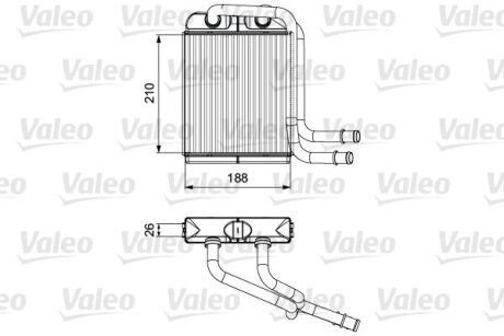 Радіатор обігрівача VW T5 (03-) Valeo 811524