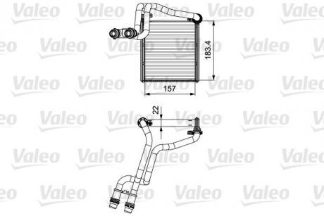 Радіатор пічки Valeo 811536