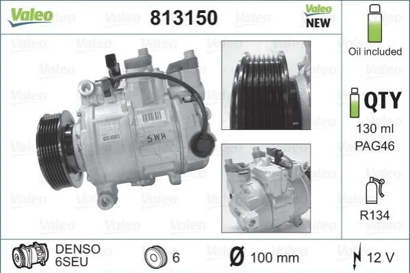 Компрессор кондиционера VALEO Valeo 813150 (фото 1)