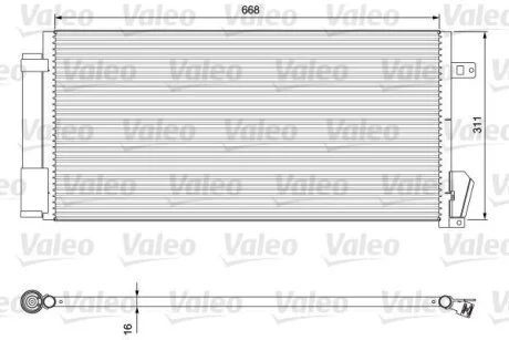 Конденсатор кондиціонера FIAT DOBLO (вир-во VALEO) Valeo 814377