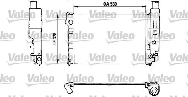 Радиатор основной 2.0MPI 16V Peugeot 605 89-99, Citroen XM 94-00 Valeo 816554 (фото 1)