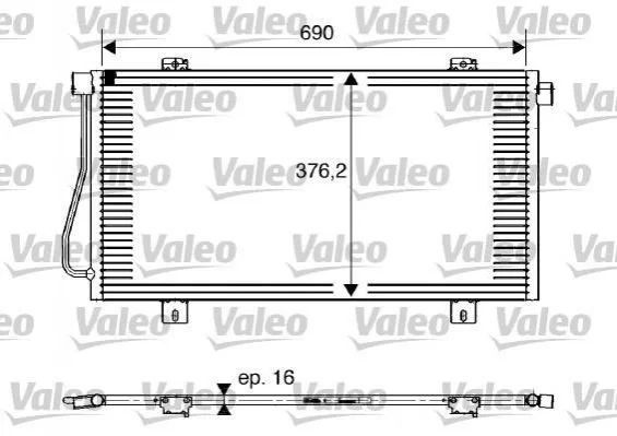 Радиатор кондиционера 1.9DCI 8V, 2.5DCI 16V RENAULT Master II 97-10; NISSAN Interstar 01-10 Valeo 817742 (фото 1)