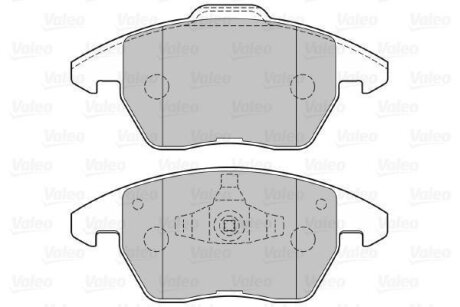 Тормозные колодки дисковые CITROEN/PEUGEOT C4/207/208/3008/307/308/RCZ "1,6-2,0 "F "03>> Valeo V301715