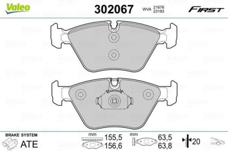 Гальмівні колодки передні дискові Valeo V302067