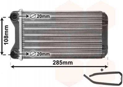 Радиатор обогревателя AUDI A4 ALL 00- LHD Van Wezel 03006223 (фото 1)