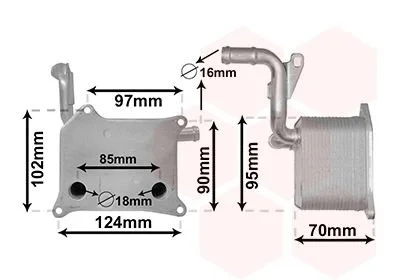 Радиатор масляный RS4/ A5/ A6/ Touareg 4.2i (пр-во) Van Wezel 03013705